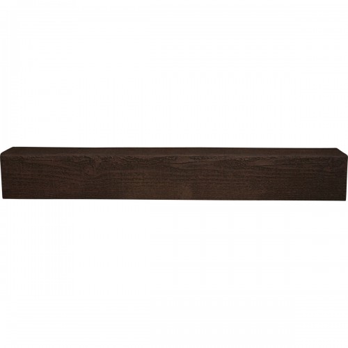 4"W x 4"H x 14'L 2-Sided (L-beam) Rough Sawn Endurathane Faux Wood Ceiling Beam, Espresso Finish