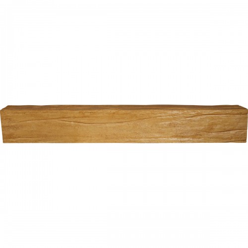 6"W x 6"H x 8'L 3-Sided (U-Beam) Rough Sawn Builder's Choice Endurathane Faux Wood Beam, Persian Walnut