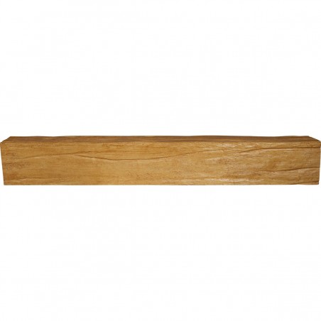 6"W x 6"H x 8'L 3-Sided (U-Beam) Rough Sawn Builder's Choice Endurathane Faux Wood Beam, Persian Walnut