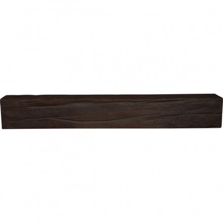 4"W x 4"H x 12'L 2-Sided (L-beam) Riverwood Endurathane Faux Wood Ceiling Beam, Espresso Finish