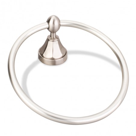 Elements Transitional Towel Ring.  Finish: Satin Nickel. 