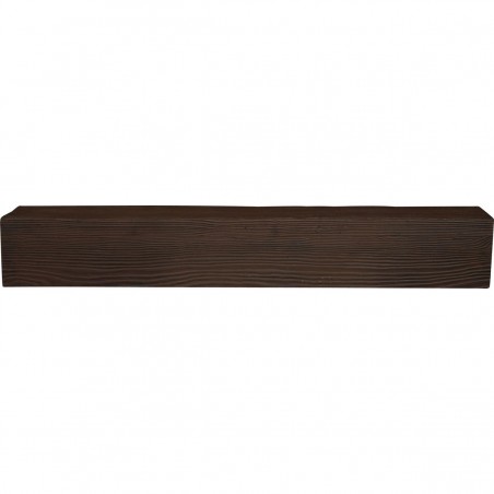 4"W x 4"H x 14'L 2-Sided (L-beam) Sandstone Endurathane Faux Wood Ceiling Beam, Espresso Finish