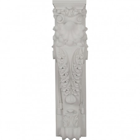 7 7/8W x 7 7/8D x 34H Scroll Leaf Surround