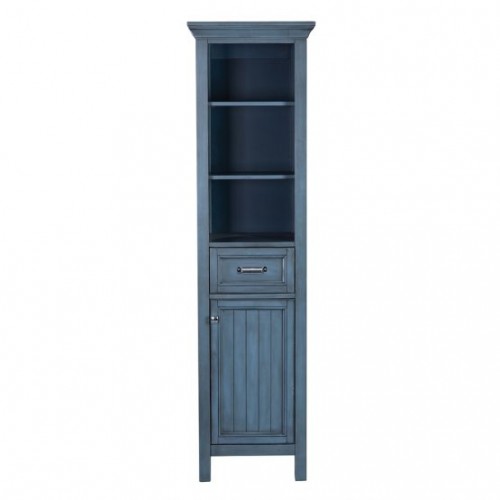 BRANTLEY 19″ X 70″ LINEN CABINET - Harbor Blue Finish