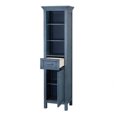 BRANTLEY 19″ X 70″ LINEN CABINET - Harbor Blue Finish