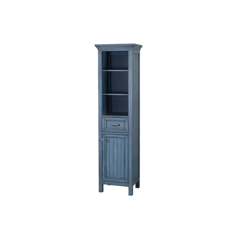 BRANTLEY 19″ X 70″ LINEN CABINET - Harbor Blue Finish