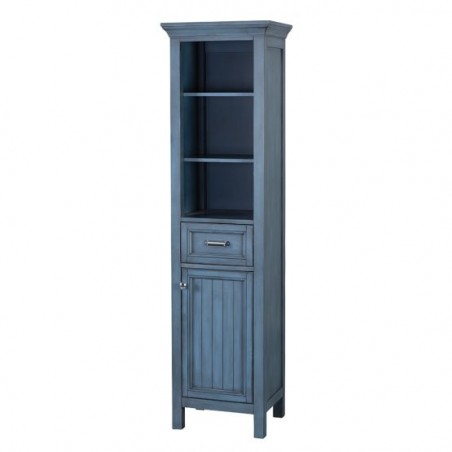 BRANTLEY 19″ X 70″ LINEN CABINET - Harbor Blue Finish