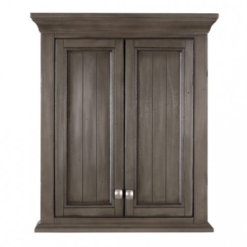 BRANTLEY 24″ X 28″ WALL CABINET - Distressed Grey Finish