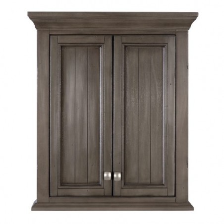 BRANTLEY 24″ X 28″ WALL CABINET - Distressed Grey Finish