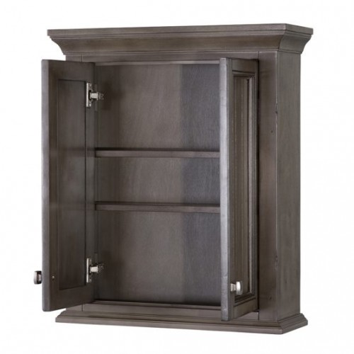 BRANTLEY 24″ X 28″ WALL CABINET - Distressed Grey Finish