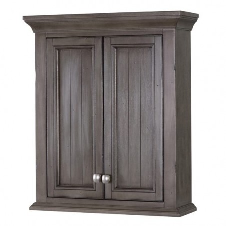 BRANTLEY 24″ X 28″ WALL CABINET - Distressed Grey Finish