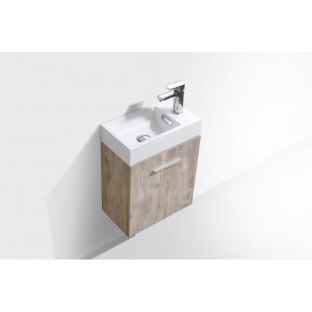 Bliss 18" Nature Wood Wall Mount Modern Bathroom Vanity