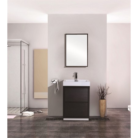 Bliss 24" Black Free Standing Modern Bathroom Vanity