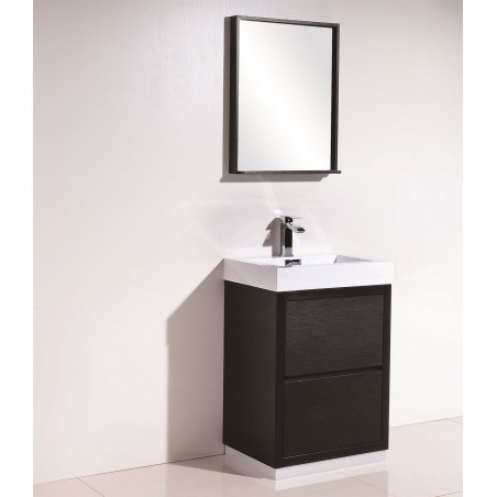 Bliss 24" Black Free Standing Modern Bathroom Vanity