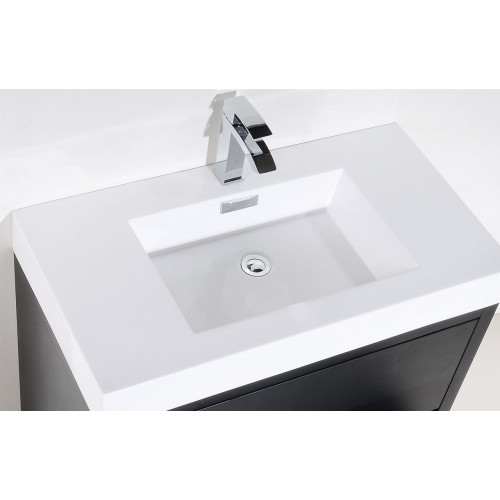 Bliss 36" Black Free Standing Modern Bathroom Vanity