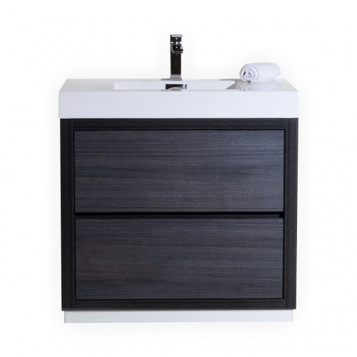 Bliss 36" Gray Oak Free Standing Modern Bathroom Vanity