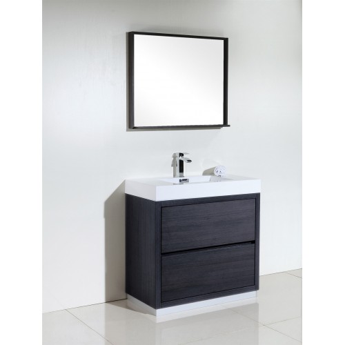 Bliss 36" Gray Oak Free Standing Modern Bathroom Vanity