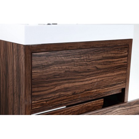 Bliss 36" Walnut Free Standing Modern Bathroom Vanity