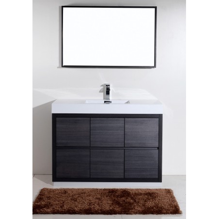 Bliss 48" Gray Oak Free Standing Modern Bathroom Vanity