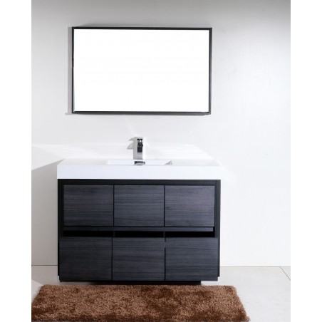 Bliss 60" Single Sink Gray Oak Free Standing Modern Bathroom Vanity