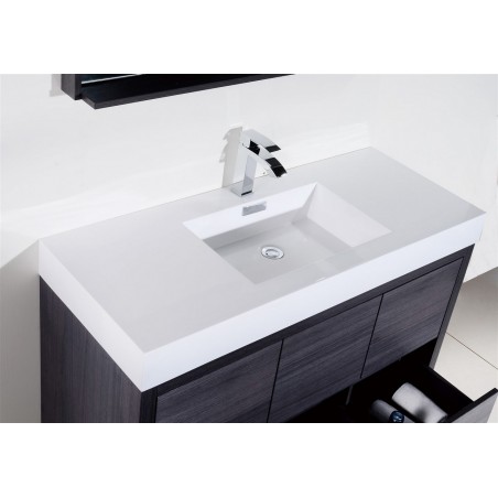 Bliss 60" Single Sink Gray Oak Free Standing Modern Bathroom Vanity