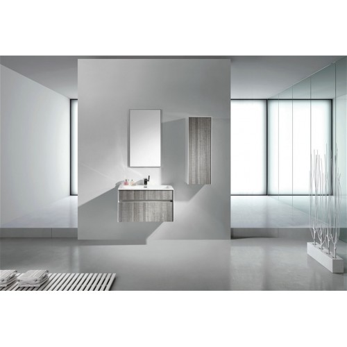 Fitto 24" Ash Gray Wall Mount Modern Bathroom Vanity