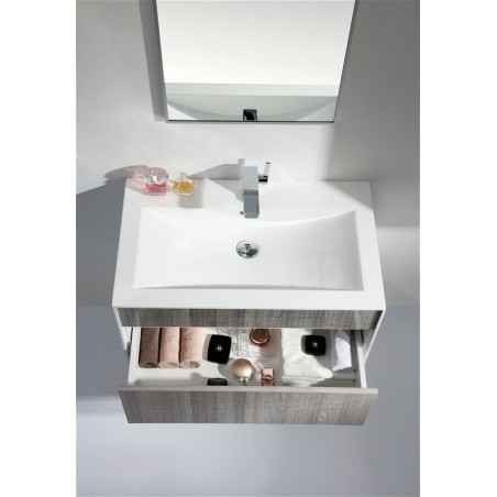 Fitto 32" Ash Gray Wall Mount Modern Bathroom Vanity