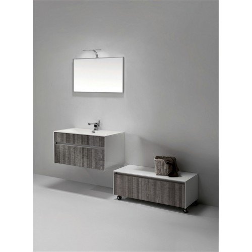 Fitto 36" Ash Gray Wall Mount Modern Bathroom Vanity