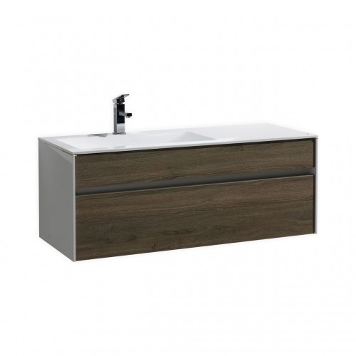 Fitto 48" Havana Oak Wall Mount Modern Bathroom Vanity - Single Sink