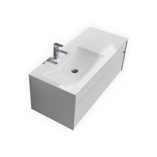 Fitto 48" Havana Oak Wall Mount Modern Bathroom Vanity - Single Sink