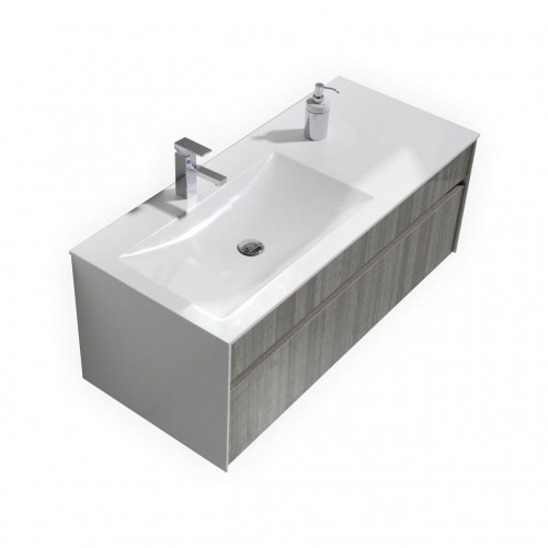 Fitto 48" Ash Gray Wall Mount Modern Bathroom Vanity - Single Sink