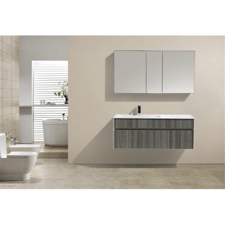Fitto 48" Ash Gray Wall Mount Modern Bathroom Vanity - Single Sink