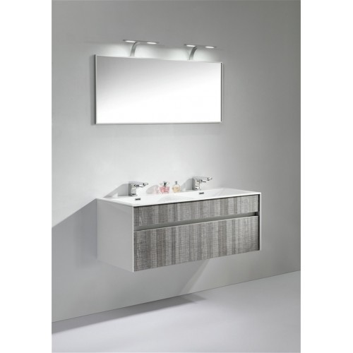 Fitto 48" Ash Gray Wall Mount Modern Bathroom Vanity - Double Sink