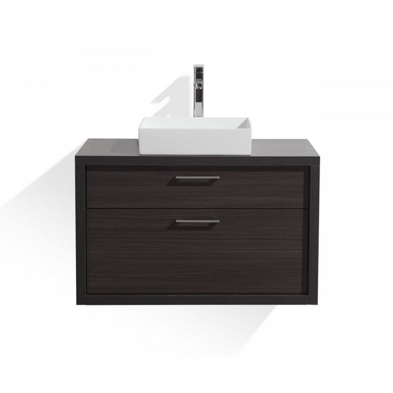 Tucci 36" Dark Gray OakModern Bathroom Vanity by Kube Bath