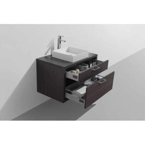 Tucci 36" Dark Gray OakModern Bathroom Vanity by Kube Bath