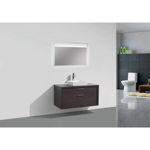 Tucci 42" Dark Gray OakModern Bathroom Vanity by Kube Bath