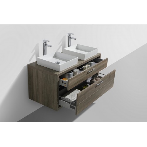 Tucci 48" Havana Oak Double Sink Modern Bathroom Vanity by Kube Bath