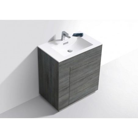 Milano 30" Ocean Gray Wall Mount Modern Bathroom Vanity