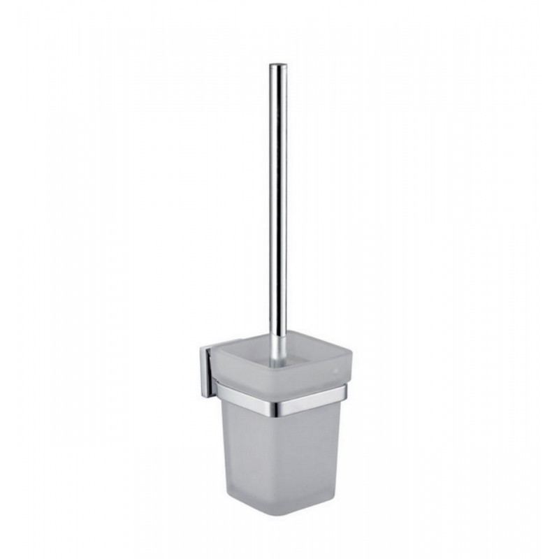 Aqua Nuon Toilet Brush with Frosted Glass Cup