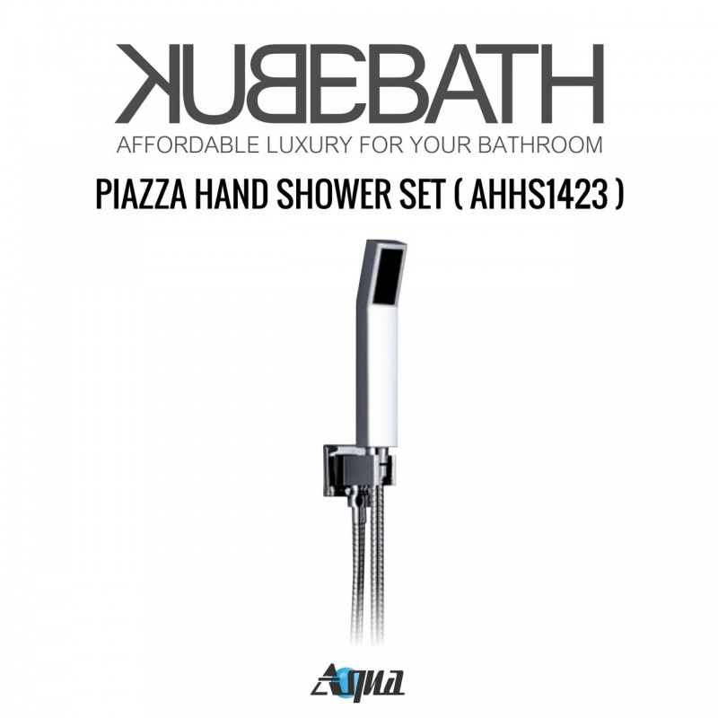 Aqua Piazza by KubeBath Handheld Kit With Handheld, 5' Long Hose and Wall Adapter