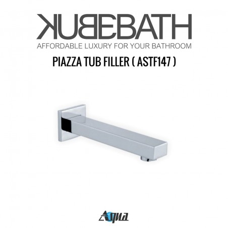 Aqua Piazza by KubeBath 7" Long Tub Filler Spout With Aerator