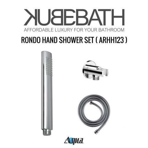 Aqua Rondo by KubeBath Handheld Kit With Handheld, 5' Long Hose and Wall Adapter
