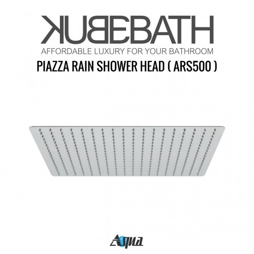 Aqua Piazza by KubeBath 20" Super Slim Square Rain Shower Head