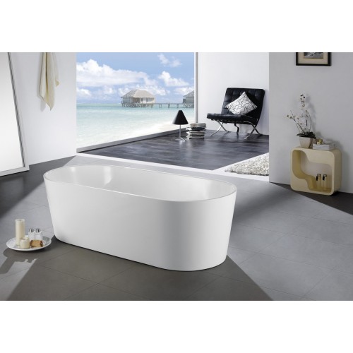 Kube Ovale 67'' White Free Standing Bathtub