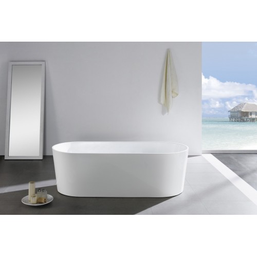 Kube Ovale 67'' White Free Standing Bathtub