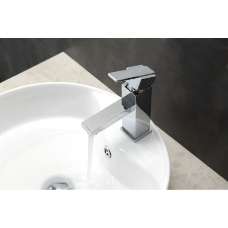 Aqua Piazza Single Lever Bathroom Vanity Faucet - Chrome