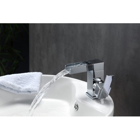 Aqua Fontana Single Lever Waterfall Faucet - Chrome