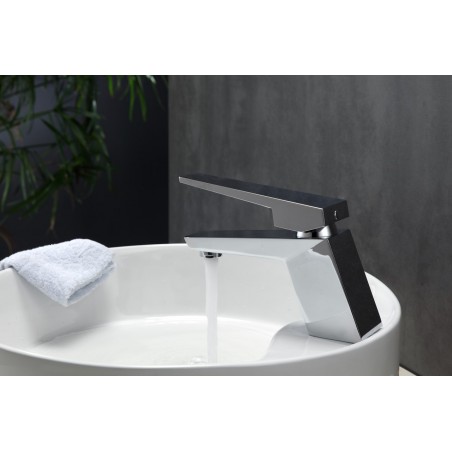 Aqua Siza Single Lever Modern Bathroom Vanity Faucet - Chrome