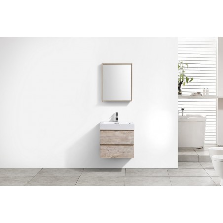 Bliss 24" High Gloss White Wall Mount Modern Bathroom Vanity