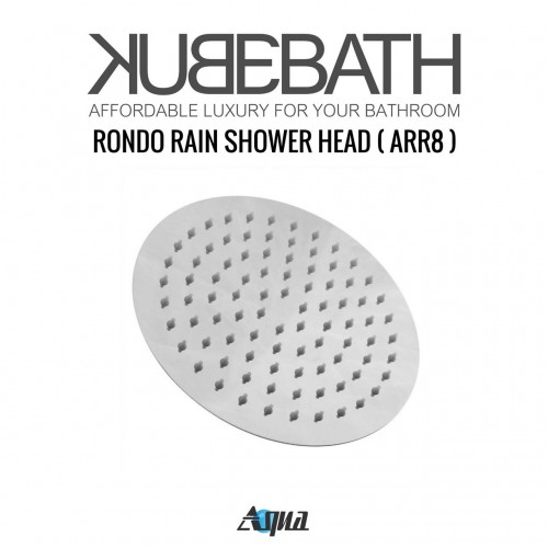 Aqua Rondo by KubeBath 8" Super Slim Round Shower Head 